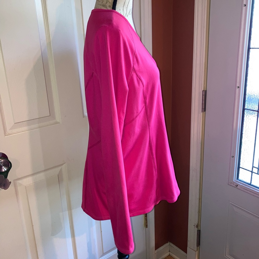 Athleta Long Sleeve Activewear Athletic Athleisure Top Pink Sz XLarge - Picture 2 of 6
